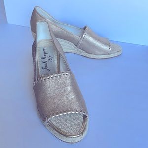 JACK ROGERS Palmer Shoes Gold Sz 8